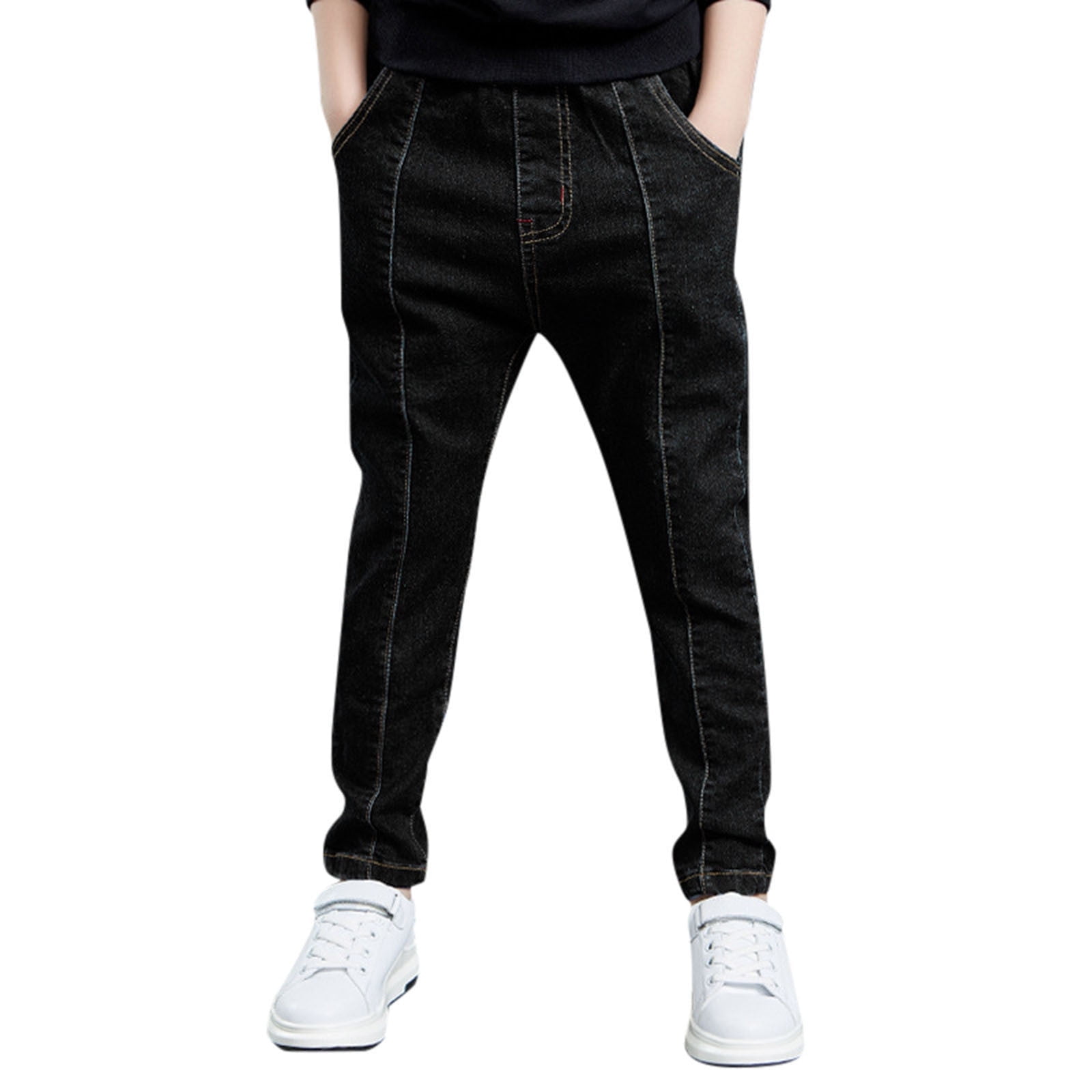 Lil Legs Boys Stretch Pants without Leg Seam - Dark Navy main image 0