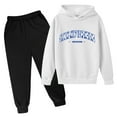 thumbnail image 1 of LIhncine Boys Girls 2 Piece Outfits Sweatsuit Set Graphic Sweatshirt Jogger Sweatpants Tracksuit for Kids 3-14T, 1 of 2