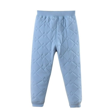 LIhncine Boys' Girls' Quilted Long Thermal Bottom Underwear Base Layer Pants Insulated for Outdoor Ski Warmth