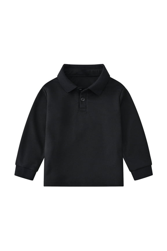 Boys and Toddler School Uniform Long Sleeve Shirt (100%Cotton) 1Y-12Y