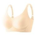 LIhncine Bras for Women Women Sexy Back Button Shaping Cup Adjustable