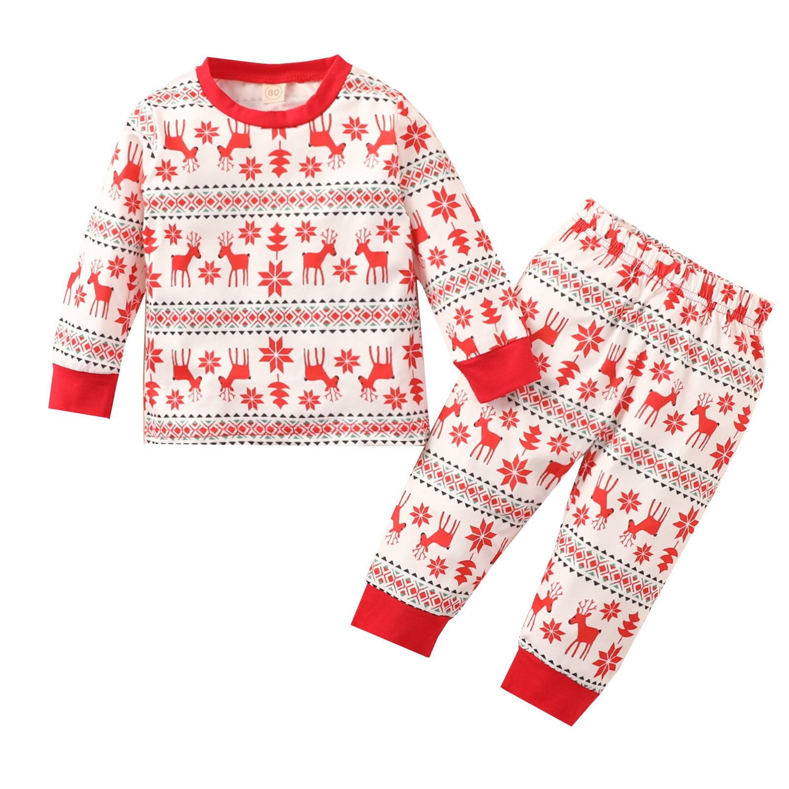LIhncine Girls Outfits,Baby Boys Girls Matching Christmas Clothes Red