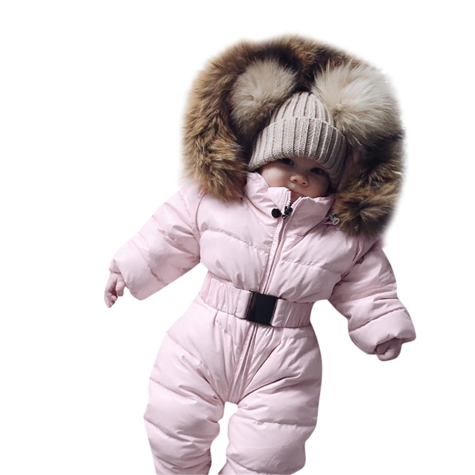 LIhncine Baby Jacket Snowsuit Girls Hooded Jumpsuit Girls Snow for Kids
