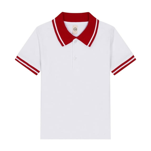 REDARER Kids' Short Sleeve Polo Shirt, Cotton Knit Polo T-shirt for Boy Girl Toddler Baby