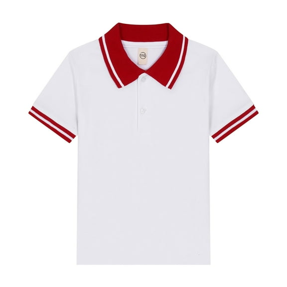 REDARER Kids' Short Sleeve Polo Shirt, Cotton Knit Polo T-shirt for Boy Girl Toddler Baby