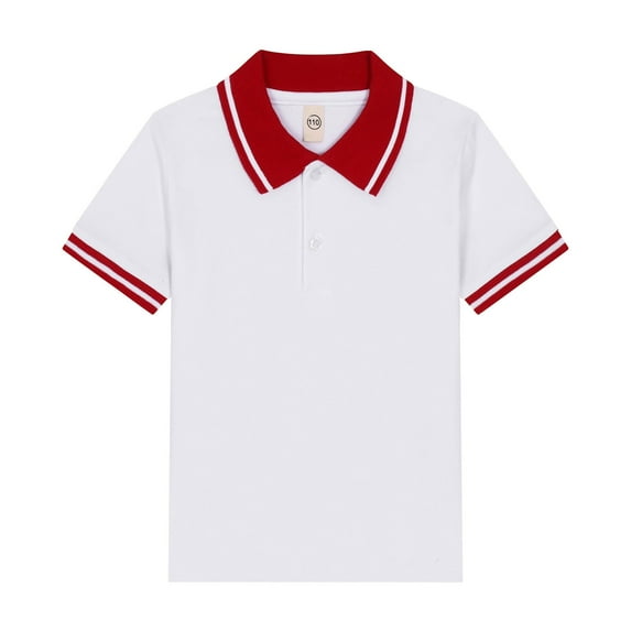 REDARER Kids' Short Sleeve Polo Shirt, Cotton Knit Polo T-shirt for Boy Girl Toddler Baby