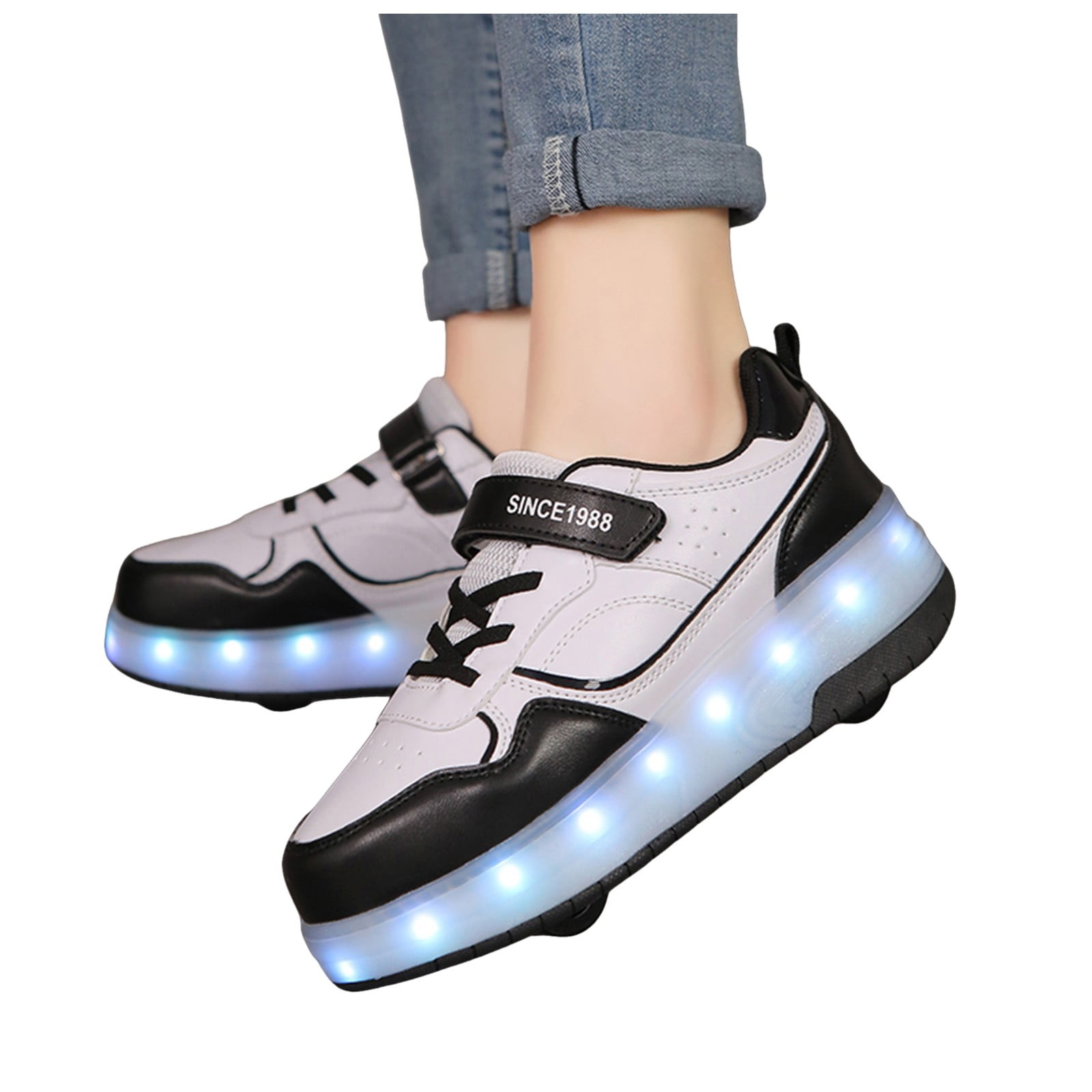 LIhncine Roller Shoes with Wheels for Boys Girls Kids Skates
