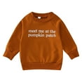 LIhncine Toddler Baby Girl Boy Thanksgiving Sweatshirt Pumpkin Letters