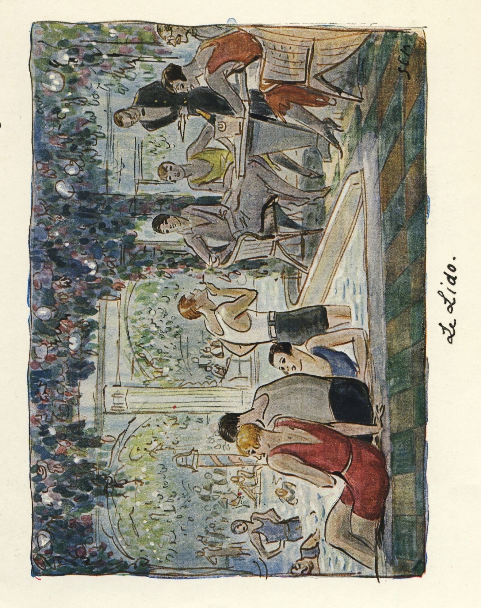LIllustration 1929 Le Lido Canvas Art - Georges Goursat (18 x 24)