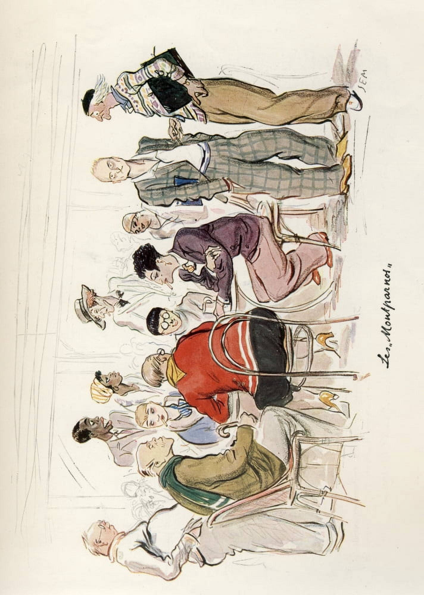 LIllustration 1929 Les Montparnos Canvas Art - Georges Goursat (18 x 24)