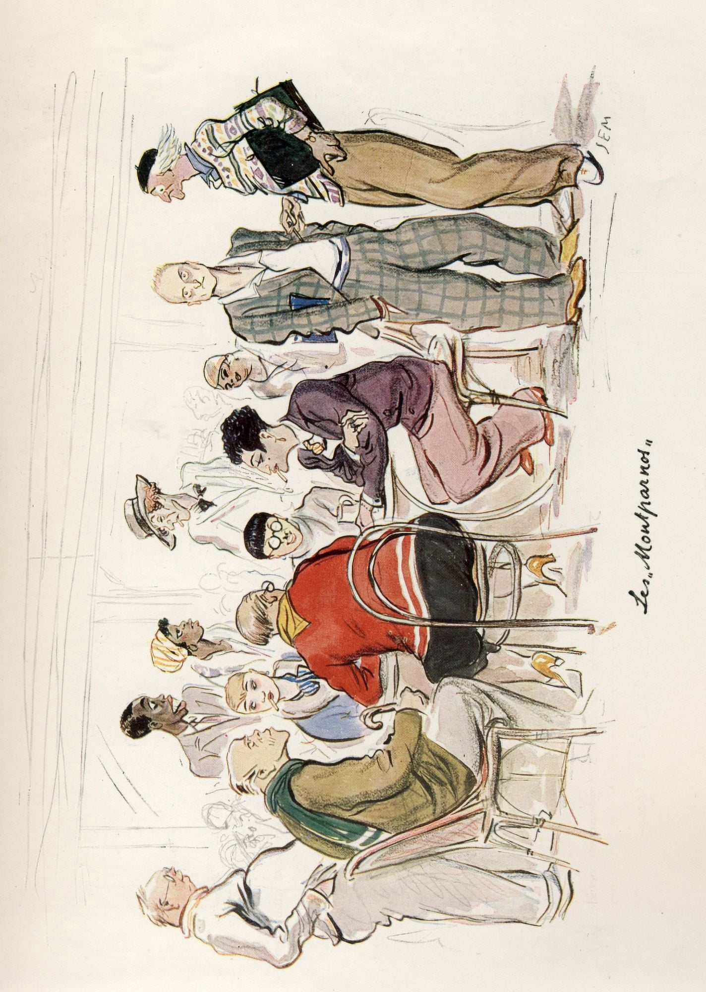LIllustration 1929 Les Montparnos Canvas Art - Georges Goursat (24 x 36)