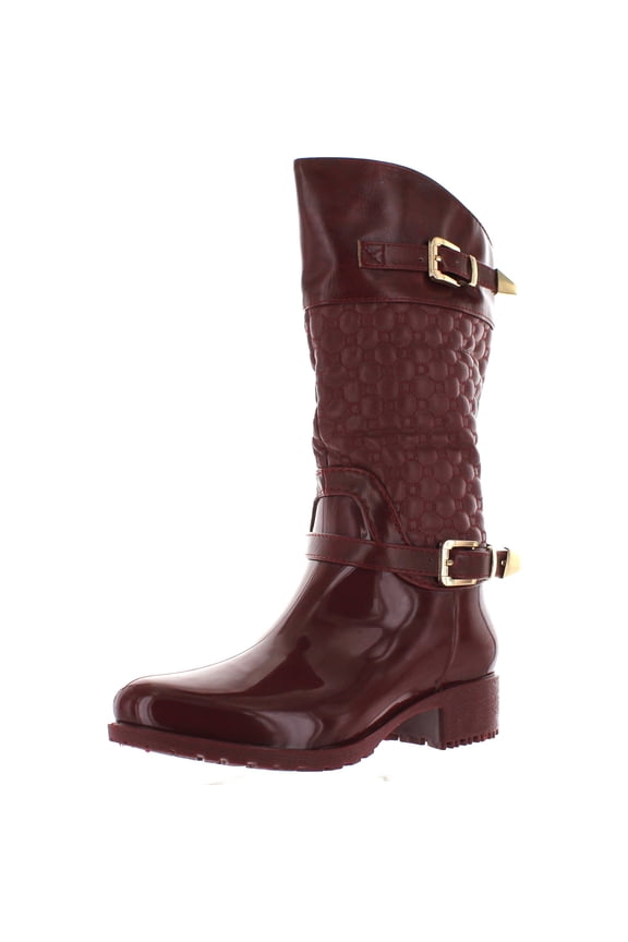 LInk FATIMA-27K Kids Girls Link Knee High Side Zip Riding Winter Rain Boots
