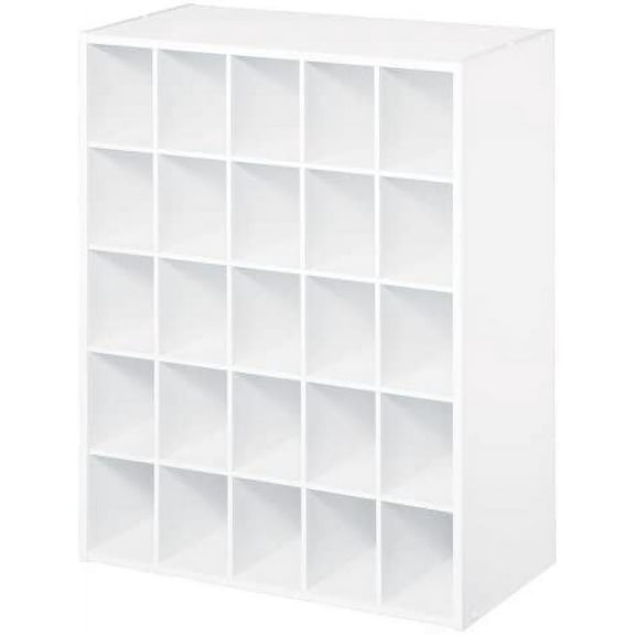 LInny White 25 -Cube Organizer for Living room, bedroom, office locker storage closet organizer 12"D x 24"W x 32"H