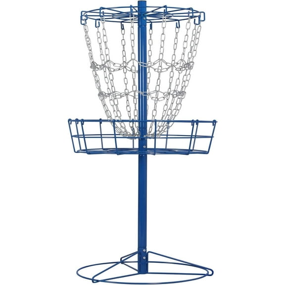 LInyy Disc Golf Basket Portable Disc Golf Practice Set 12/24 Chain w/Basket Target and Double Steel Chains for Outdoor