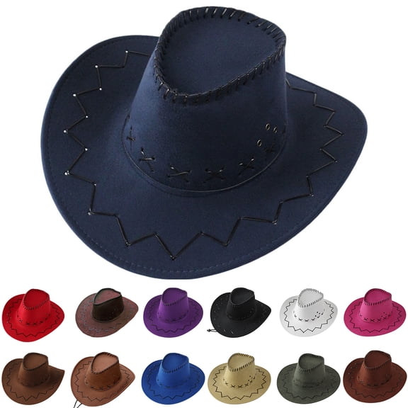 LIspipm Cowboy Hat for Women Men Western Wide Shapeable Brim Sun Hats Classic Cattleman Vintage Caps with Adjustable strap Green 54