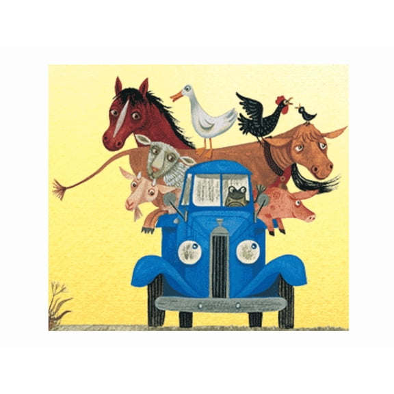 LIttle Blue Truck Edible Icing Image for 8 inch round cake