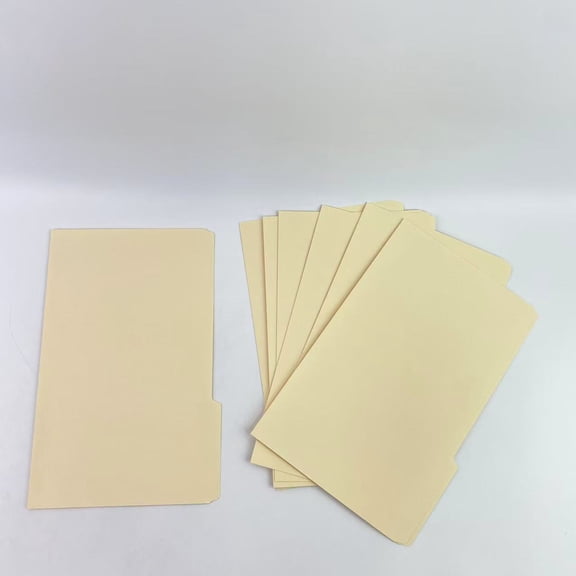 LJAIQYW Folders for papers, 1/3-Cut Tab, Assorted Positions, 8.5x11 inches, Letter Size, Manila