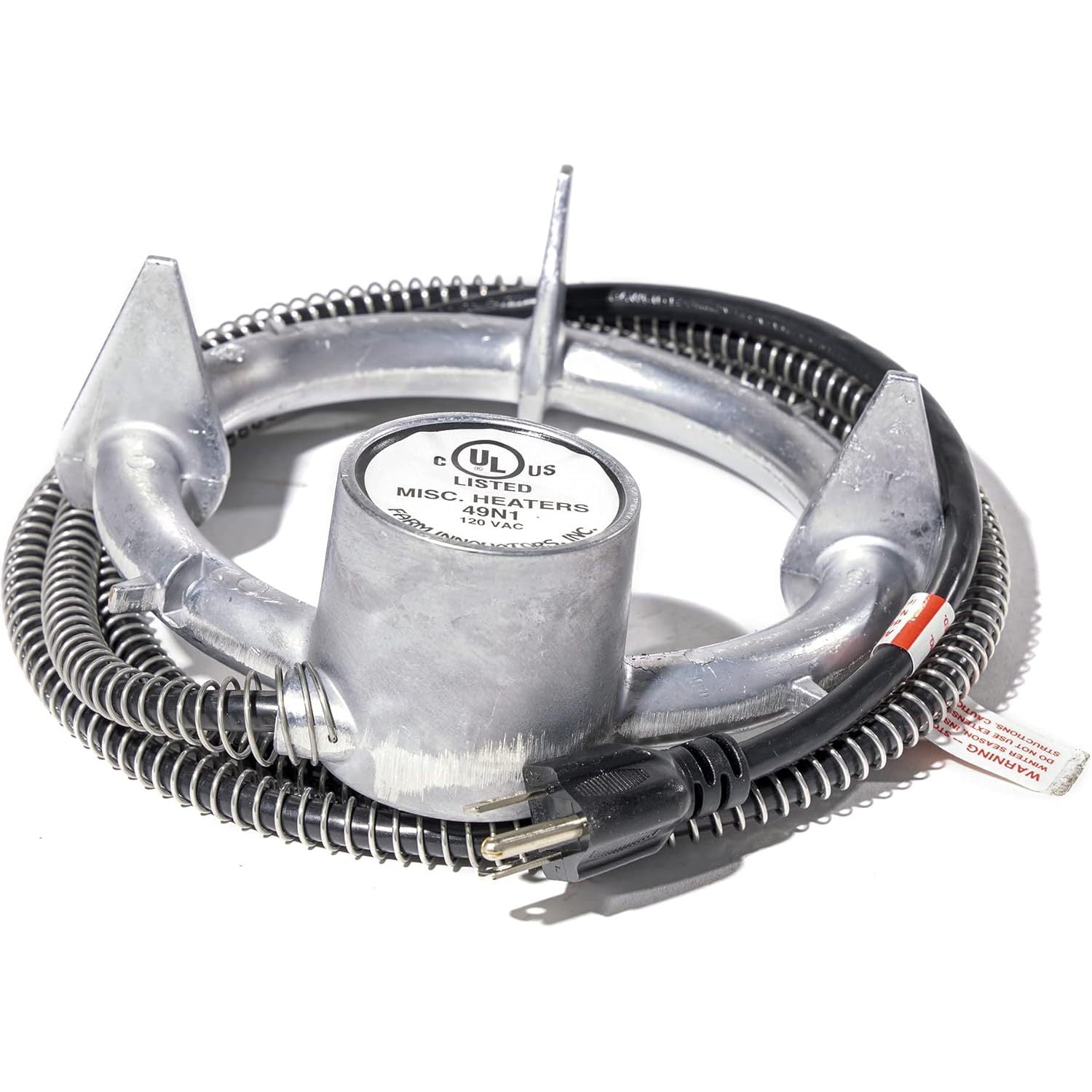 Silver Cast Aluminum 250 Watt Bucket Deicer with Thermostat