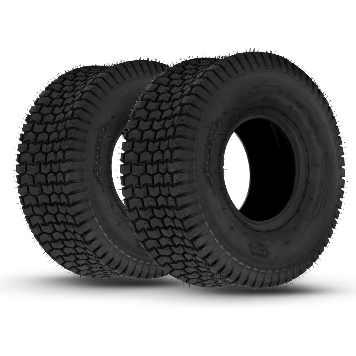 LJCP Pack of 2 16x6.50-8 Turf Tires 4 Ply Tubeless Compatible with ...