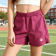 thumbnail image 1 of LJEFF Girls Elastic Waist Shorts, 4-Way Stretch High Waist Lightweight Quick Dry Shorts for Kids Hot Pink Size 6 Years, 1 of 8