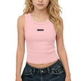 thumbnail image 1 of LJEFF Girls Ribbed Crop Tank Top, Sleeveless Breathable Soft Stretch Casual Summer Y2K Camisole for Kids Pink Size 6 Years, 1 of 9