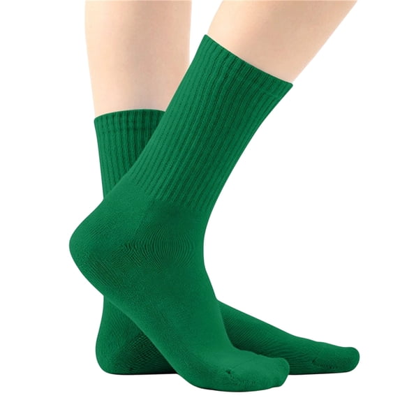 LJEFF Girls Ruffle Trim Knee High Socks, Cute Stretch Anti-Slip Sweat-Wicking Gift Kids Sport Stockings Army Green Size 5-13T