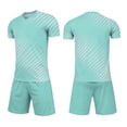 thumbnail image 1 of LJEFF Kids 2PC Soccer Uniform Set, Elastic Waist Quick Dry Short Sleeve Summer Boy Sports Outfit Green Size 13 T, 1 of 9