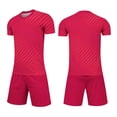 thumbnail image 1 of LJEFF Kids 2PC Soccer Uniform Set, Short Sleeve Elastic Waist Summer Quick Dry Boy Sports Outfit Red Size 8 T, 1 of 9