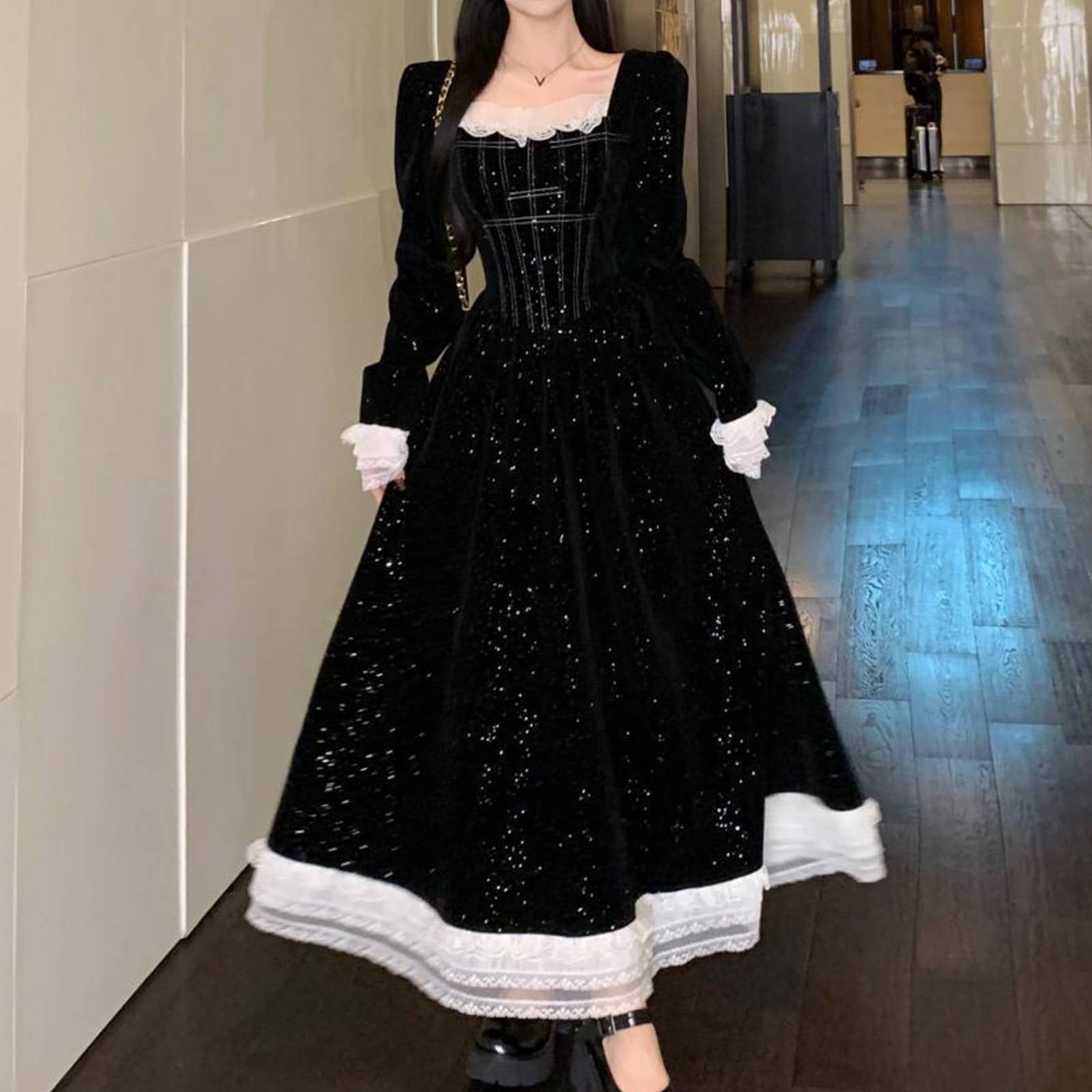 black long christmas dress Dresses for Women and Girls Family