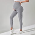 thumbnail image 1 of LJEFF Maternity Leggings, 4-Way Stretch Butt Lift Tummy Control Over Belly Yoga for Pregnant Gray, 1 of 5