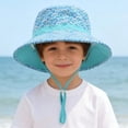 thumbnail image 1 of LJEFF Toddler Cute Cotton Fishermans Cap, Adjustable Quick Dry Breathable UV Protection 100%Cotton Blue Size 4 T, 1 of 9