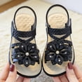 thumbnail image 1 of LJEFF Toddler Girls Flower Sandals, Lightweight Cute Breathable Non-Slip Comfy Open-Toe Summer Shoes for Girls Black Size 12, 1 of 6