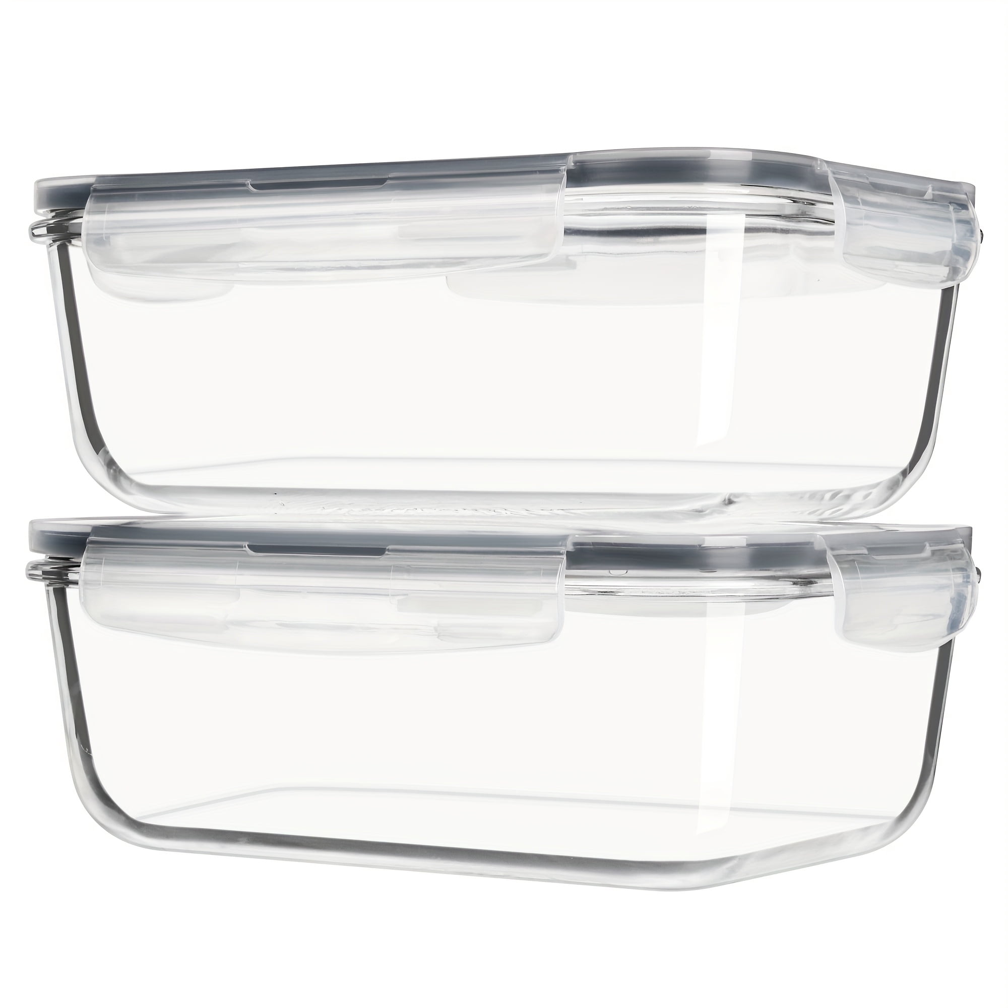 LJH001 2Pack 1860ml/ 63oz Large Glass Storage Containers with Lids ...