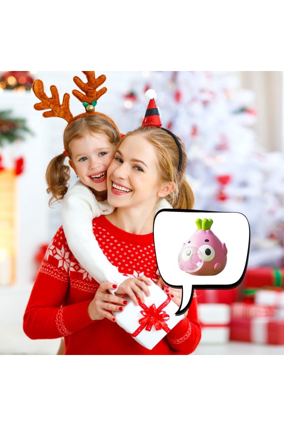 Bubble Blowing Squishy, Fruit Shape Table Ornament with Soft Silicone Nose, Birthday Gift
