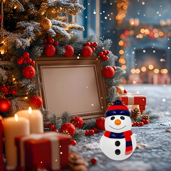 LJMsdf Christmas Series - Snowman Slow Squishy Toy, Slow Rising Ball, Christmas Holiday Desk Decor 4.33"