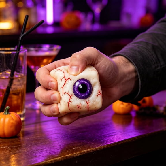 LJMsdf Halloween Eyeball Squishy Cube, Mini Slow Rising Favor, Halloween Table Ornament