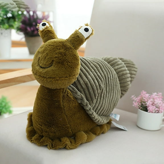 LJMsdf Simulation Plush Snail Pillow, Soft Stuffed Animal Doll for Bedroom Sofa
