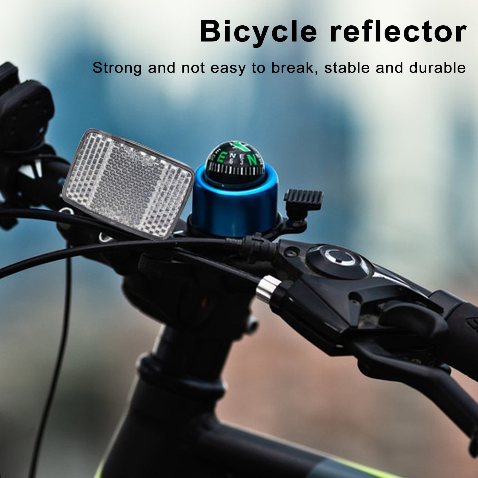LJNYFDC Easy Installation Bike Reflectors Bike Front & Rear Reflectors Kit Cycling Warning