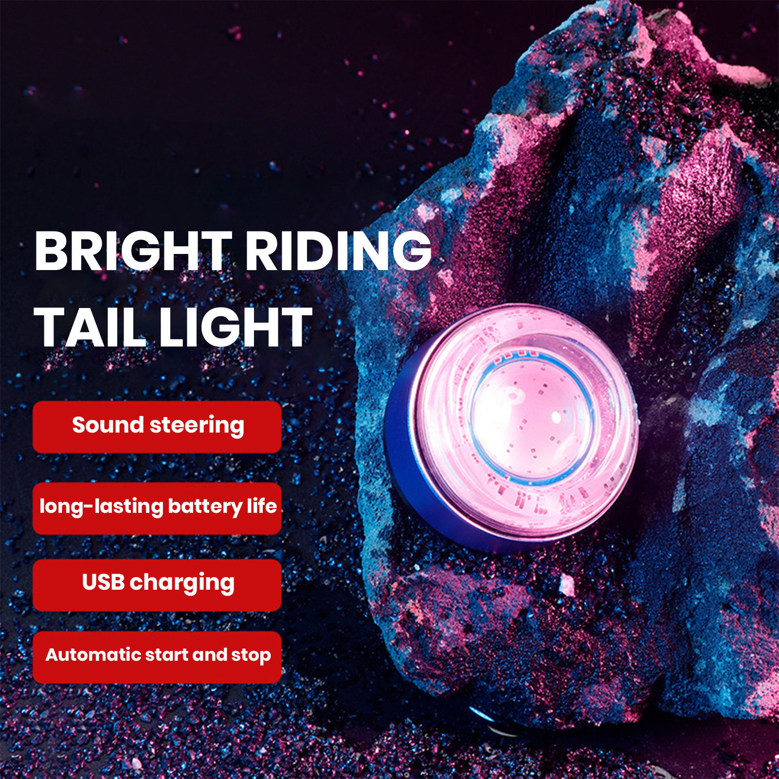 LJNYFDC Remote Control Bike Light Smart Bike Tail Light USB