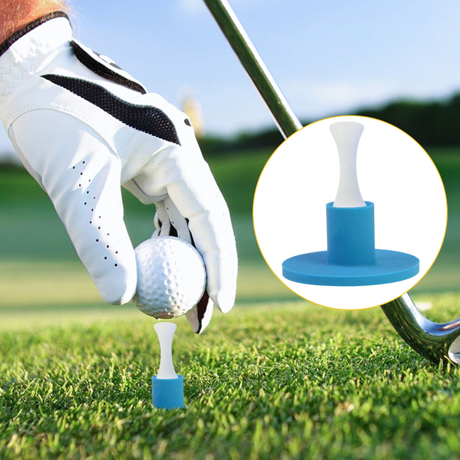 LJNYFDC Rubber Tee Golf Ball Holder Rubber Golf Tee Holder Set Core