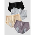 thumbnail image 1 of LJVOGUES 4 Pack Period Underwear for Women Heavy Flow High Waisted Menstrual Panties Teens Cotton Postpartum Hipster, 1 of 7