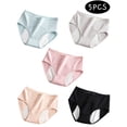 thumbnail image 1 of LJVOGUES 5 Pack Period Underwear for Women Mid Waisted Period Panties, Soft Menstrual Leakproof Underwear for Teen/Pregnant Women/Incontinent People, 1 of 6