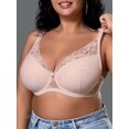 thumbnail image 1 of LJVOGUES Women's Lace Sheer Bras Plus Size Full Coverage Sexy Plunge Underwire Bra for Heavy Breast, 1 of 10