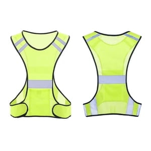 LJing 2 Pack Reflective Running Vest, High Visibility Safety Gear with Pockets, Unisex Construction Security Vest for Running, Cycling, and Walking