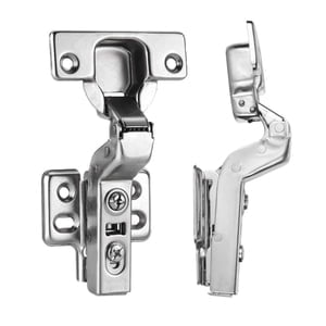LJing 4 Pack Frameless Soft Close Cabinet Hinges, Half Overlay European Cup Hinges, Heavy Duty Concealed Hinges For Kitchen Cabinet Doors (2 Pairs)