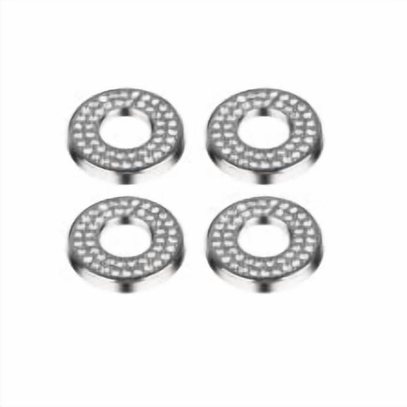 LJing 4pcs Rhinestone Car Door Lock Decorative Stickers  Universal Shiny Bolt Covers For Auto Interior (White)