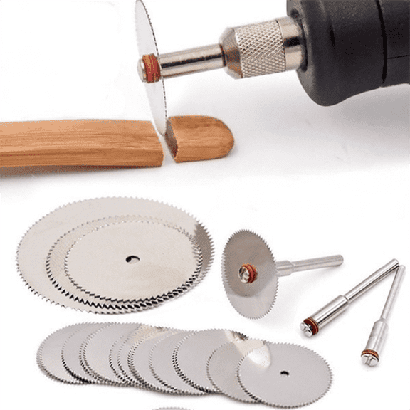 LJing Mini Circular Saw Blades Set, Stainless Steel/Wood/Plastic Cutting Discs for Rotary Tools (11pcs)