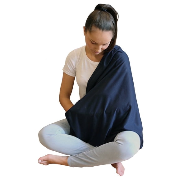 LK Baby Infinity Nursing Scarf Nursing Cover for Breastfeeding Privacy Ultra Soft Breathable in Navy Blue