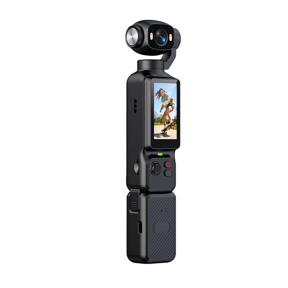 LK Handheld Action Camera 4K Vlogging with Flip Screen & Stabilization (Black)