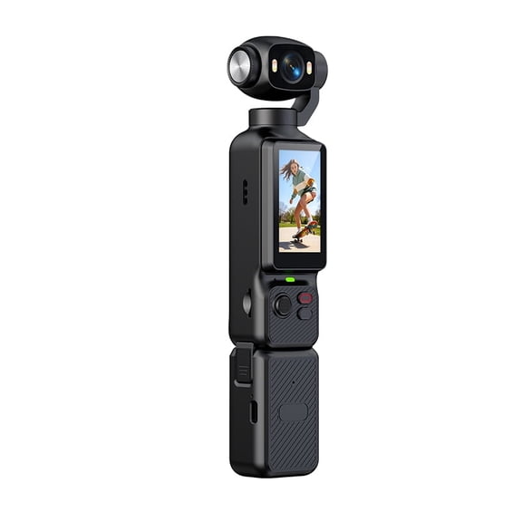 LK Handheld Action Camera 4K Vlogging with Flip Screen & Stabilization (Black)